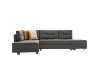 Canapea Extensibila Manama Corner Sofa Bed Left - Anthracite - Img 7