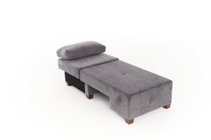 Canapea Extensibila Perenna Chenille Right - Grey - Img 6