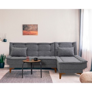 Canapea Extensibila Santo - Dark Grey - Img 2