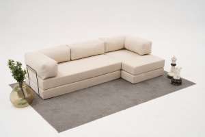 Canapea pe colț Comfort - Cream - Img 2