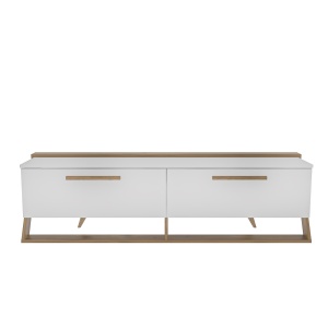 Comoda TV Astrid - White, Walnut - Img 4