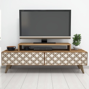 Comoda TV City - Walnut, Cream - Img 3