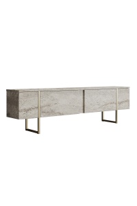 Comoda TV Luxe - Travertine, Gold - Img 6