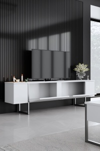 Comoda TV Luxe - White, Silver - Img 4