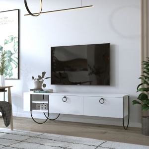 Comoda TV Norfolk Tv Stand - White - Img 1