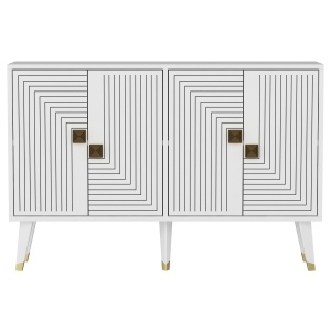 Consolă Ahart - White, Gold - Img 3