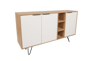 Consolă Clara Console - Oak, White - Img 6
