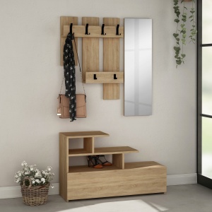 Dulap cu raft Vesty - Oak, Oak - Img 1