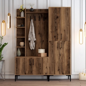 Dulap cu raft Viyana DA - Walnut - Img 1