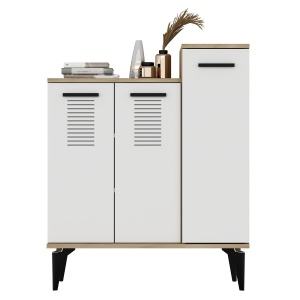 Dulap Pantofi Asimo - Sapphire Oak, White - Img 7