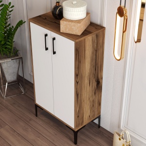 Dulap Pantofi Prag - Walnut, White - Img 4
