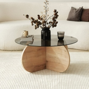 Masuta de cafea Bubble - Sapphire Oak, Fume - Img 1