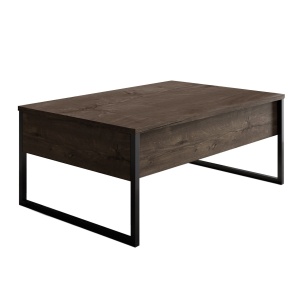 Masuta de cafea Luxe - Walnut, Black - Img 4