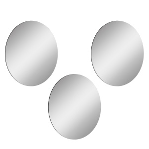 Oglinda Round - Triple - Diameter: 40 cm - Silver - Img 4