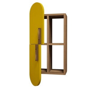Raft perete Rose - Walnut, Yellow - Img 4