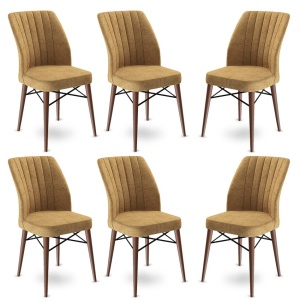 Set Scaune (6 Bucati) Flex - Cappuccino, Brown - Img 1