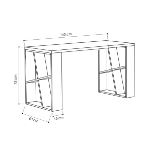 Birou Honey - White, Anthracite - Img 3