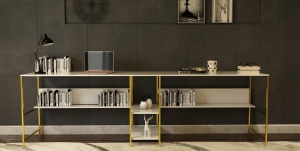 Birou L400 - White, Gold - Img 3
