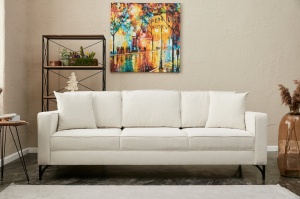 Canapea Berlin - Cream, Black - Img 1