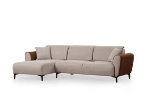 Canapea Extensibila Aren Left - Beige, Cinnamon - Img 8