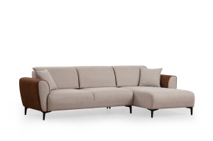 Canapea Extensibila Aren Right - Beige, Cinnamon - Img 8