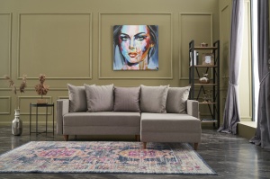 Canapea Extensibila Aydam Right - Cream - Img 1