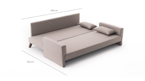 Canapea Extensibila Bella Sofa Bed - Cream - Img 5