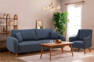 Canapea Extensibila Hera Set - Dark Blue - Img 2