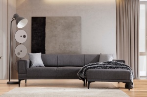 Canapea Extensibila Horizon Right - Dark Grey - Img 2