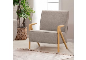 Canapea Extensibila Larus Wood Set - Oak, Grey - Img 3