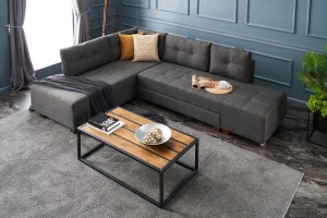 Canapea Extensibila Manama Corner Sofa Bed Left - Anthracite - Img 3