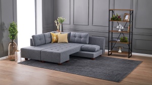 Canapea Extensibila Manama Corner Sofa Bed Left - Grey - Img 2