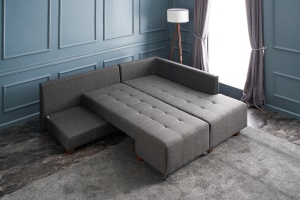 Canapea Extensibila Manama Corner Sofa Bed Right - Anthracite - Img 3