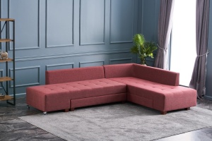 Canapea Extensibila Manama Corner Sofa Bed Right - Claret Red - Img 4