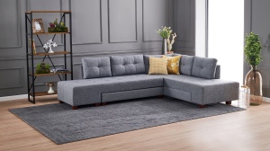 Canapea Extensibila Manama Corner Sofa Bed Right - Grey - Img 1