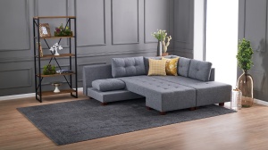 Canapea Extensibila Manama Corner Sofa Bed Right - Grey - Img 2