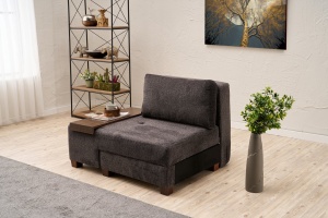 Canapea Extensibila Perenna Chenille Left - Anthracite - Img 2
