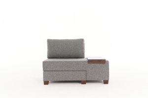 Canapea Extensibila Perenna Linen Right - Grey - Img 4