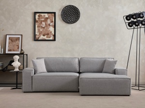 Canapea Extensibila Pırlo Corner Right - Light Grey - Img 2
