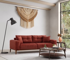 Canapea Extensibila Sinor 3 Locuri - Tile Red - Img 1