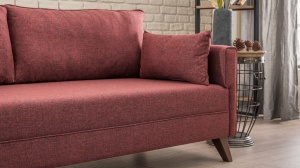 Canapea pe colț Bella Corner Sofa Left 1 - Claret Red - Img 4