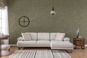 Canapea pe colț Mustang Small Right - Beige - Img 1