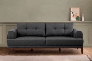 Canapea Vina 3 - Anthracite, Walnut - Img 1
