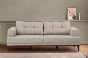 Canapea Vina 3 - Cream, Walnut - Img 1