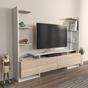 Comoda TV Ava - White, Oak - Img 3