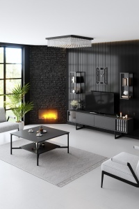Comoda TV Chrome Line - Anthracite, Black - Img 5