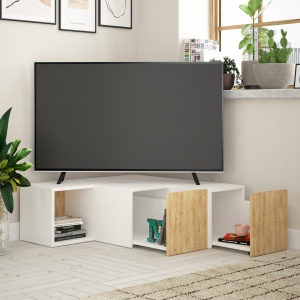 Comoda TV Compact - White, Oak - Img 2