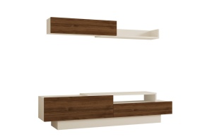 Comoda TV Elda - White, Walnut - Img 5