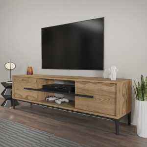 Comoda TV Eslem - Oak, Black - Img 2