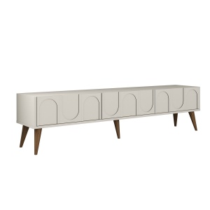 Comoda TV Lyon 44 - Cream, Walnut - Img 5